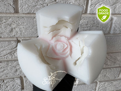 Big Rose Silicone Mold for Marshmallow Flowers, Marshmallow Rose Mold, Big Flower Mold, Food Grade Mold, Big Rose Mold "Lady in red"
