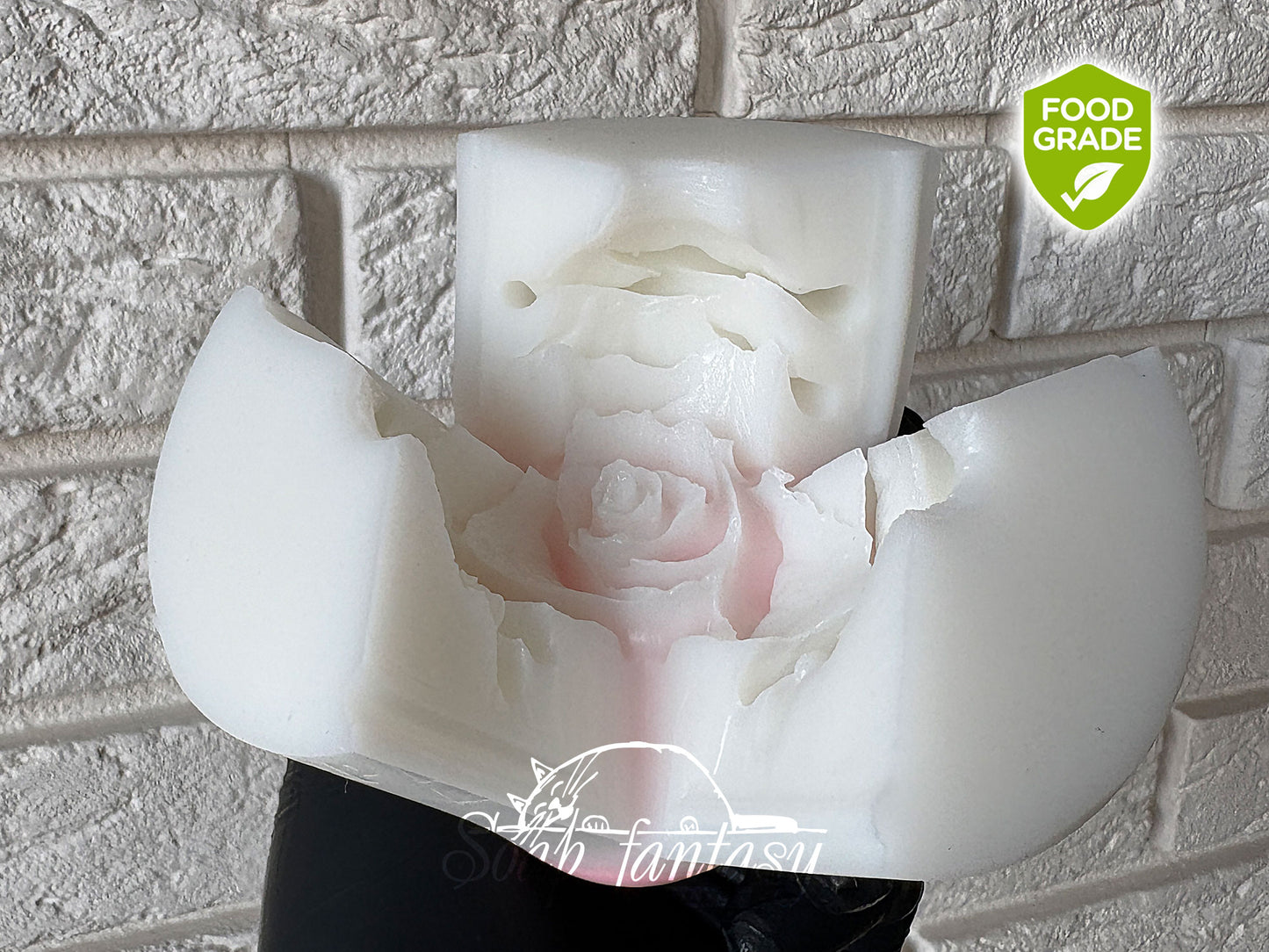 Big Rose Silicone Mold for Marshmallow Flowers, Marshmallow Rose Mold, Big Flower Mold, Food Grade Mold, Big Rose Mold "Lady in red"