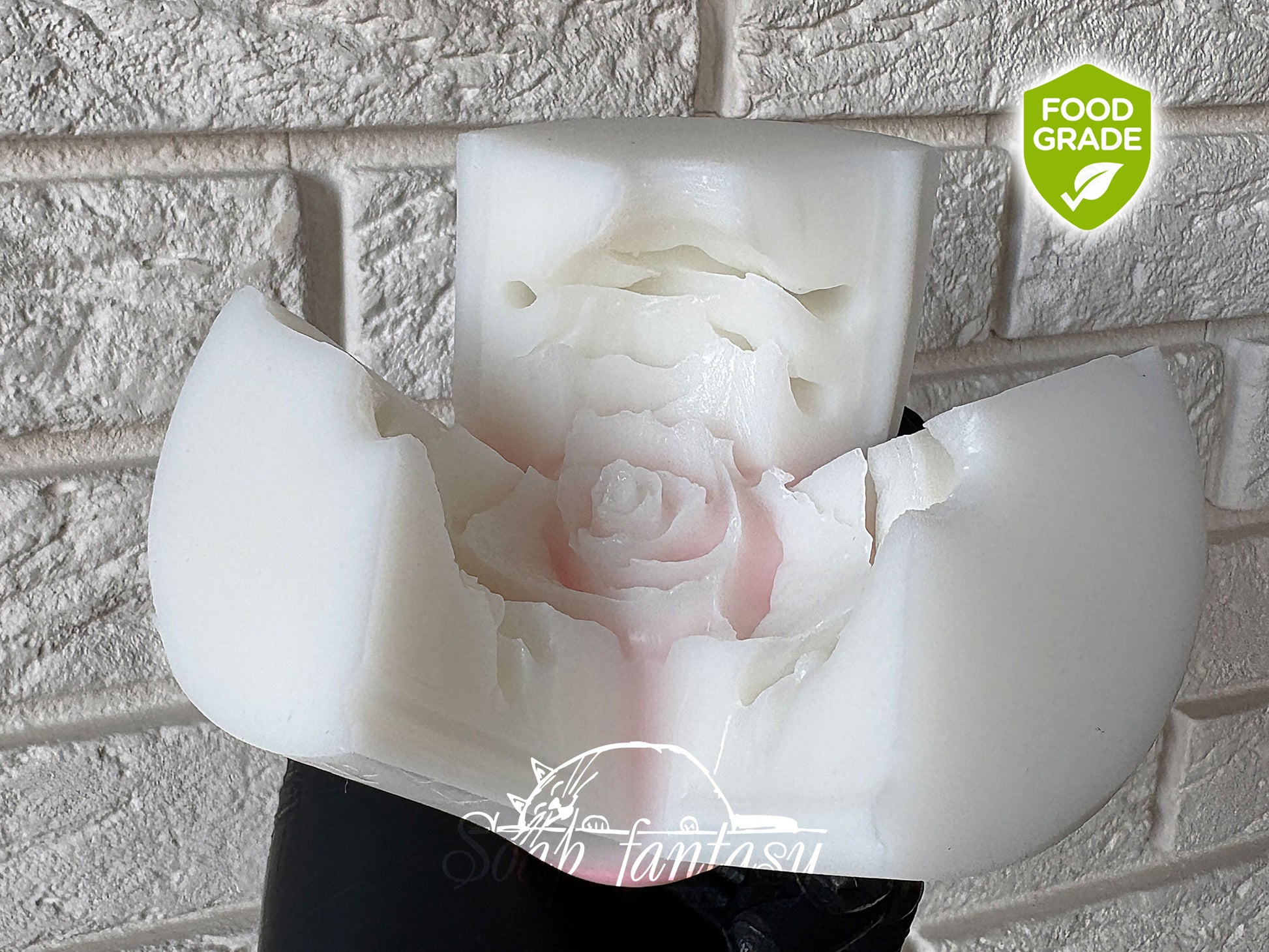 Big Rose Silicone Mold for Marshmallow Flowers, Marshmallow Rose Mold, Big Flower Mold, Food Grade Mold, Big Rose Mold "Lady in red"