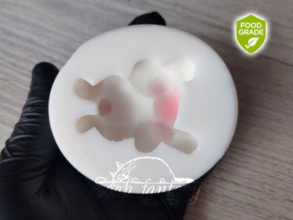 Bunny Silicone Mold – 3D Rabbit Mold for Chocolate, Fondant, Marshmallow – Easter Bunny On The Tummy – Food Grade Mold