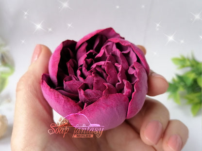 Luxurious peony medium flower silicone mold for soap making