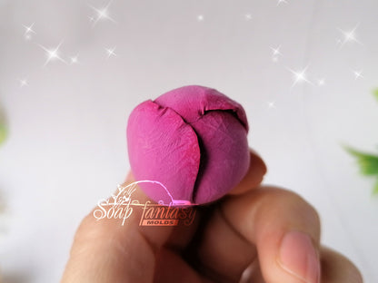 Luxurious peony buds flower silicone mold for soap making