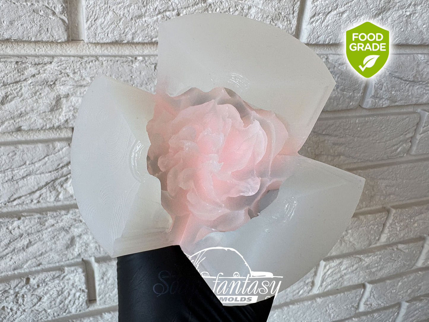 Food Grade Mold Big Peony "Luxurious" - Silicone Mold for Marshmallow, Chocolate, Fondant