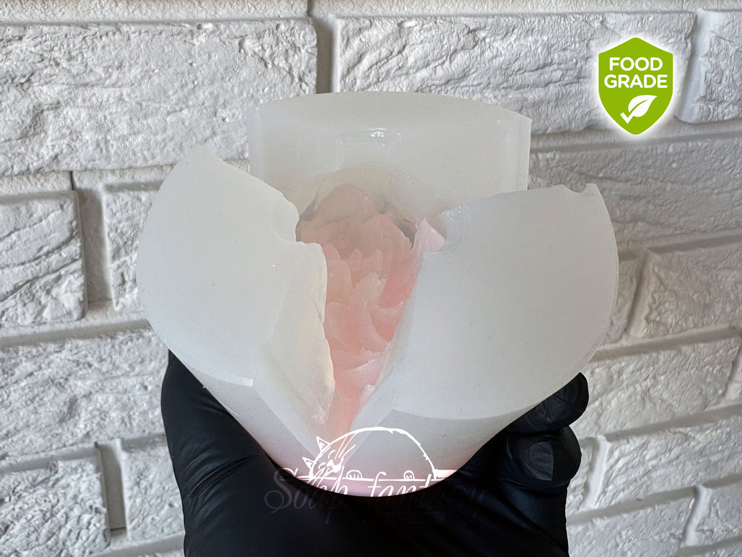 Food Grade Mold Big Peony "Luxurious" - Silicone Mold for Marshmallow, Chocolate, Fondant