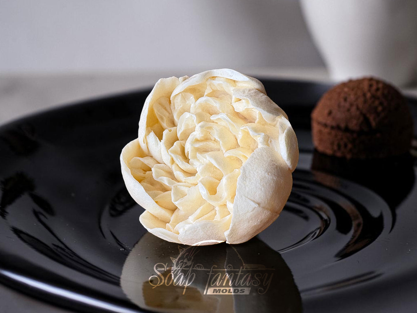 Food Grade Mold Medium Peony "Luxurious" - Silicone Mold for Marshmallow, Chocolate, Fondant etc.