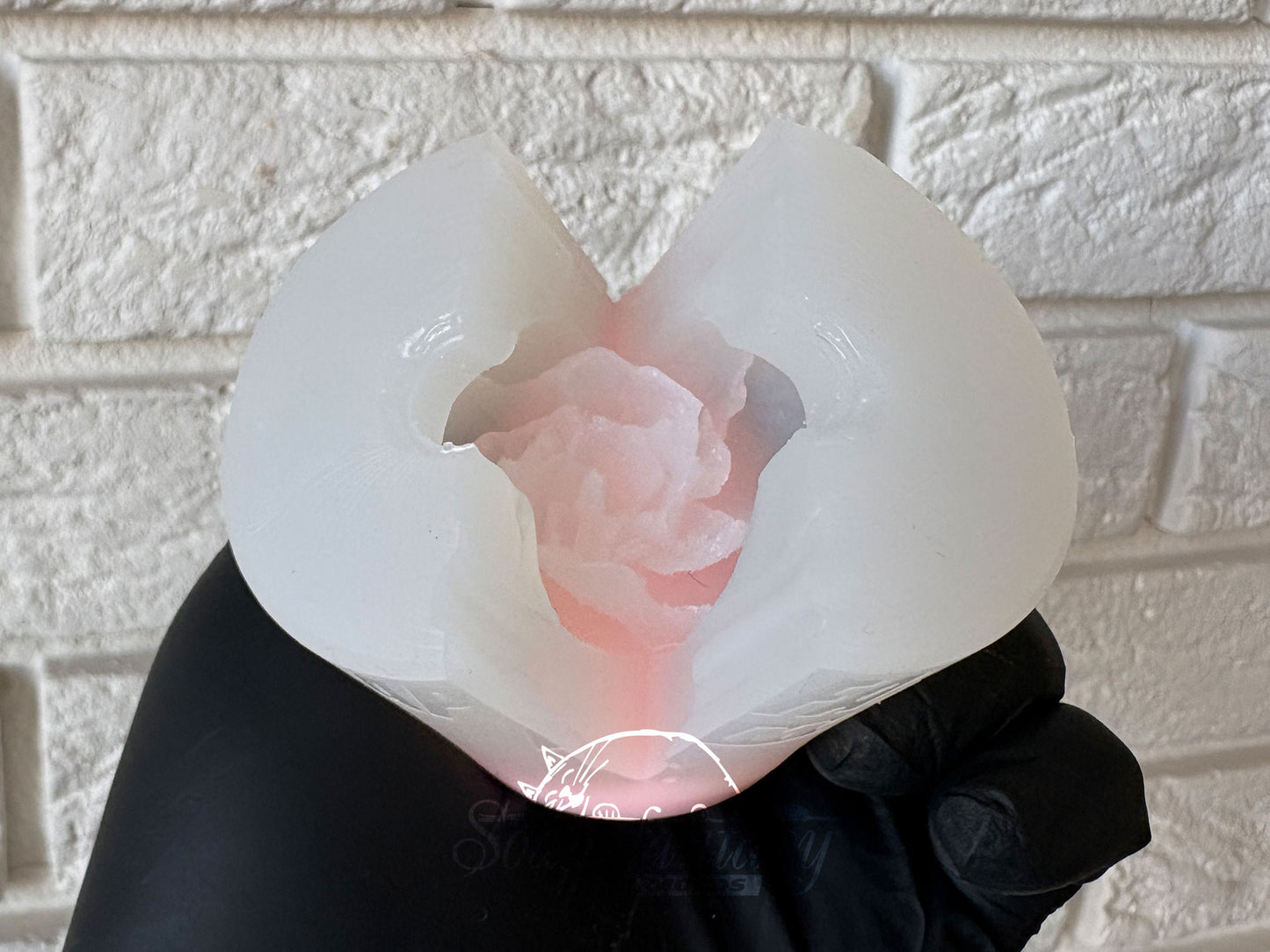 Peony Just-opening Bud "Luxurious" for Marshmallow Flowers, Food Grade Silicone Mold