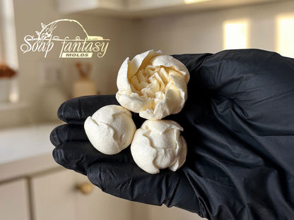 Food Grade Mold Peony Buds "Luxurious" - Silicone Mold for Marshmallow, Chocolate, Fondant