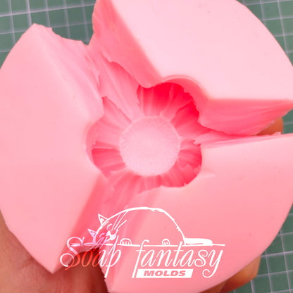 Chrysanthemum daisy bloom silicone mold for soap making