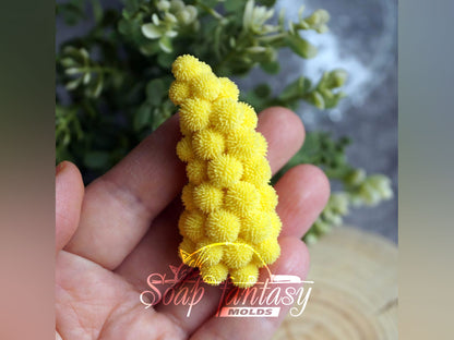 Mimosa (bouquet inserts) silicone mold for soap making