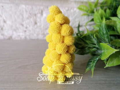 Mimosa (bouquet inserts) silicone mold for soap making