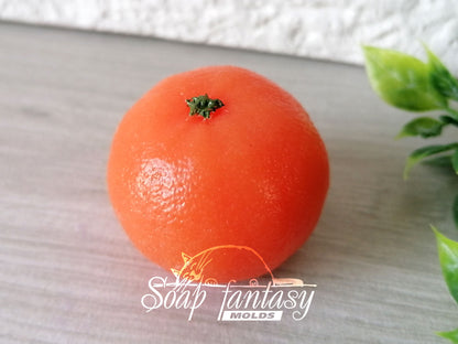 Mini tangerine silicone mold for soap making