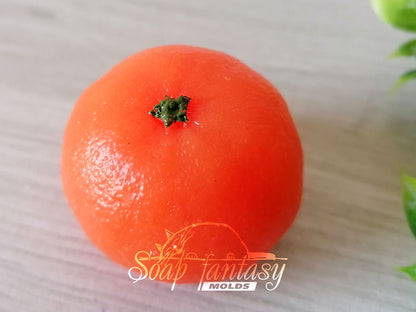 Mini tangerine silicone mold for soap making