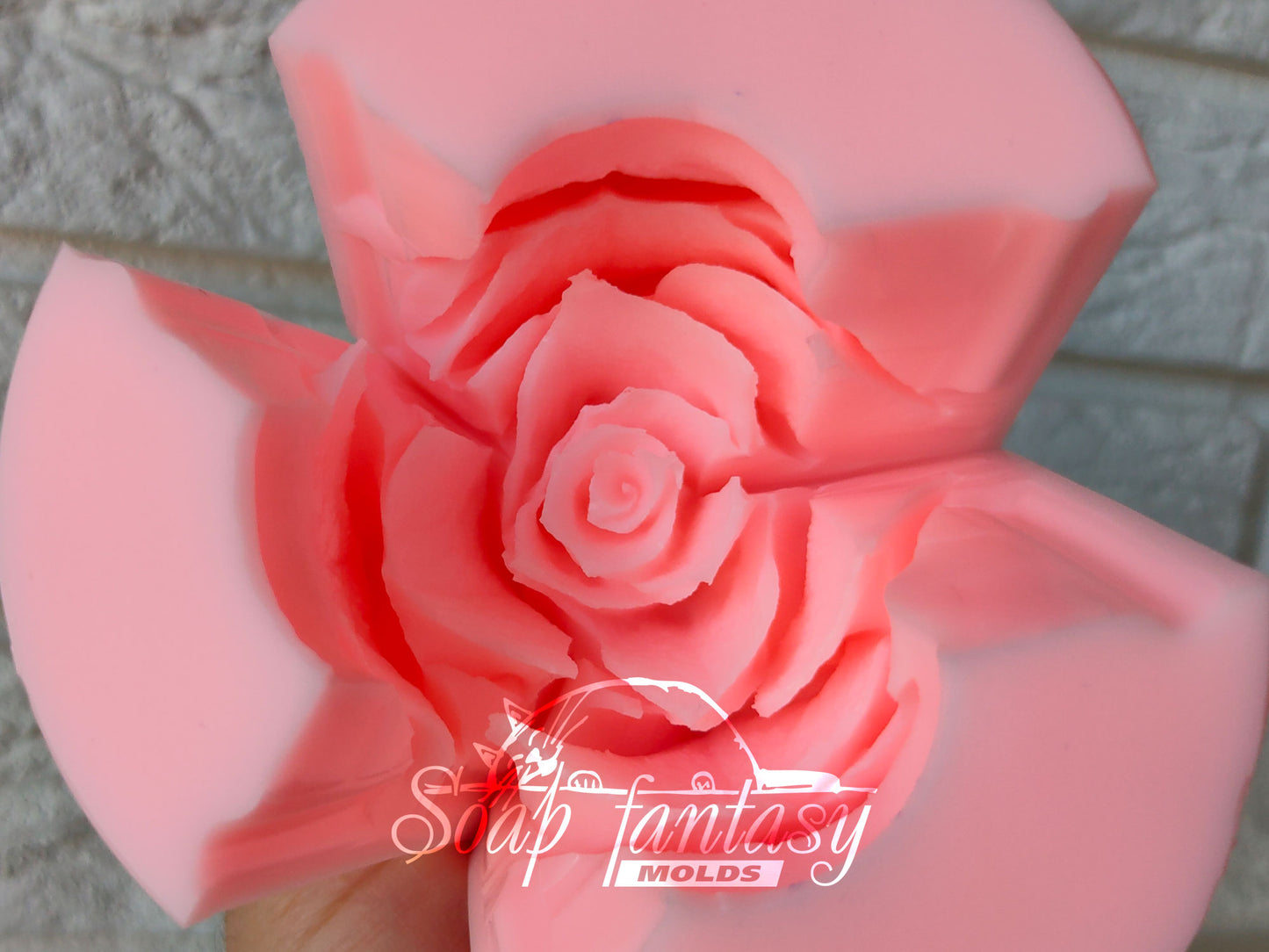Rose "Monica" silicone mold for soap making
