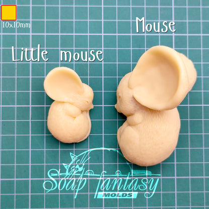 Sleeping little mouse silicone mold for soap making