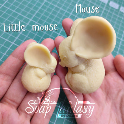 Sleeping mouse silicone mold for soap making
