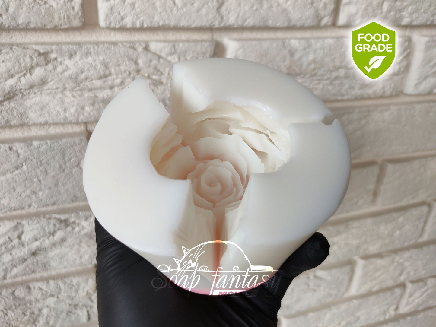 Large Rose Silicone Mold for Marshmallow Flowers, Marshmallow Rose Mold, Large Flower Mold, Food Grade Mold, Large Rose Mold
