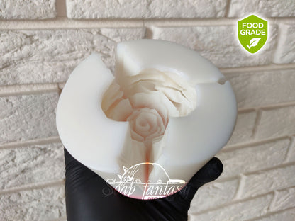 Large Rose Silicone Mold for Marshmallow Flowers, Marshmallow Rose Mold, Large Flower Mold, Food Grade Mold, Large Rose Mold