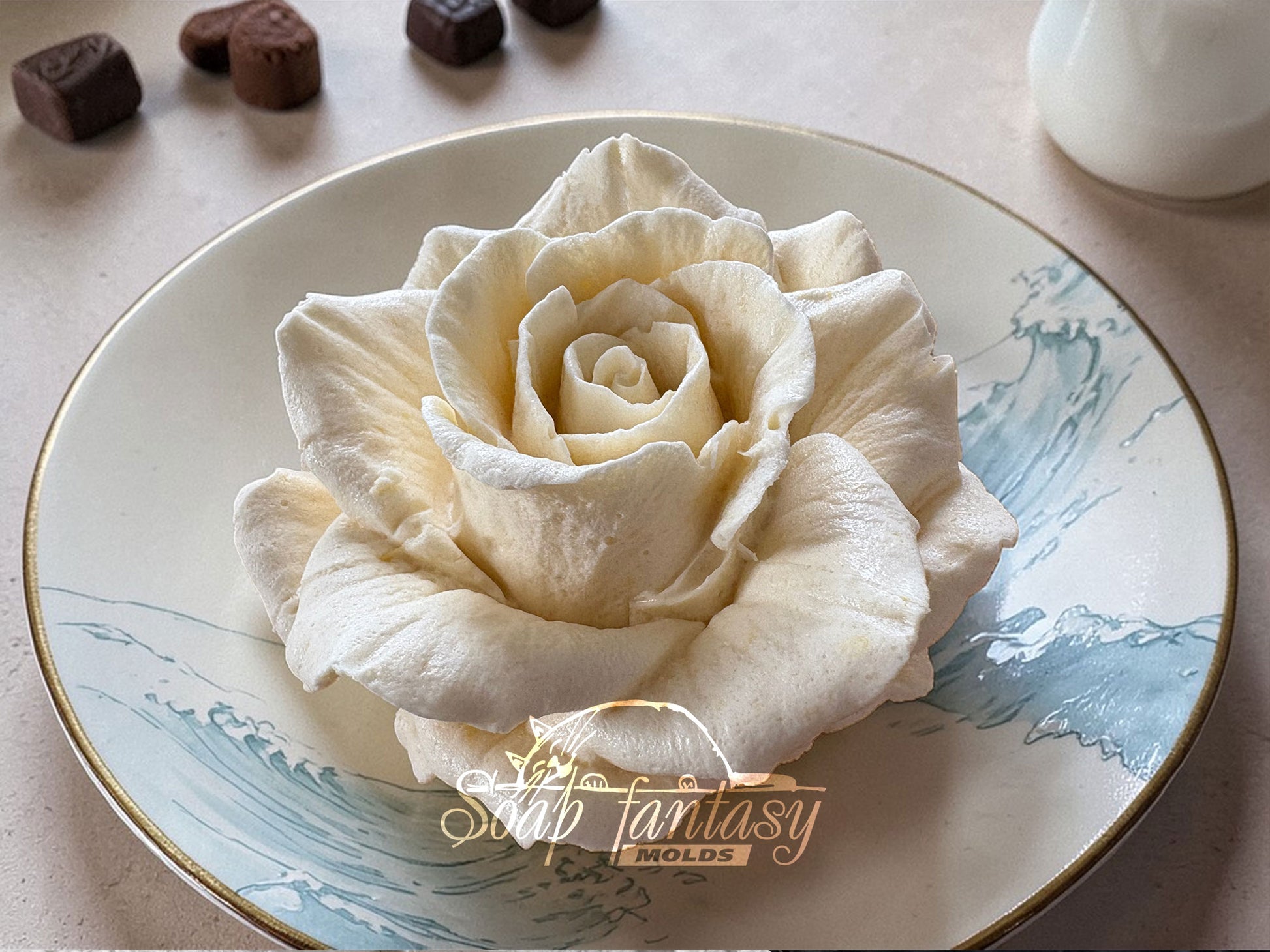 Large Rose Silicone Mold for Marshmallow Flowers, Marshmallow Rose Mold, Large Flower Mold, Food Grade Mold, Large Rose Mold