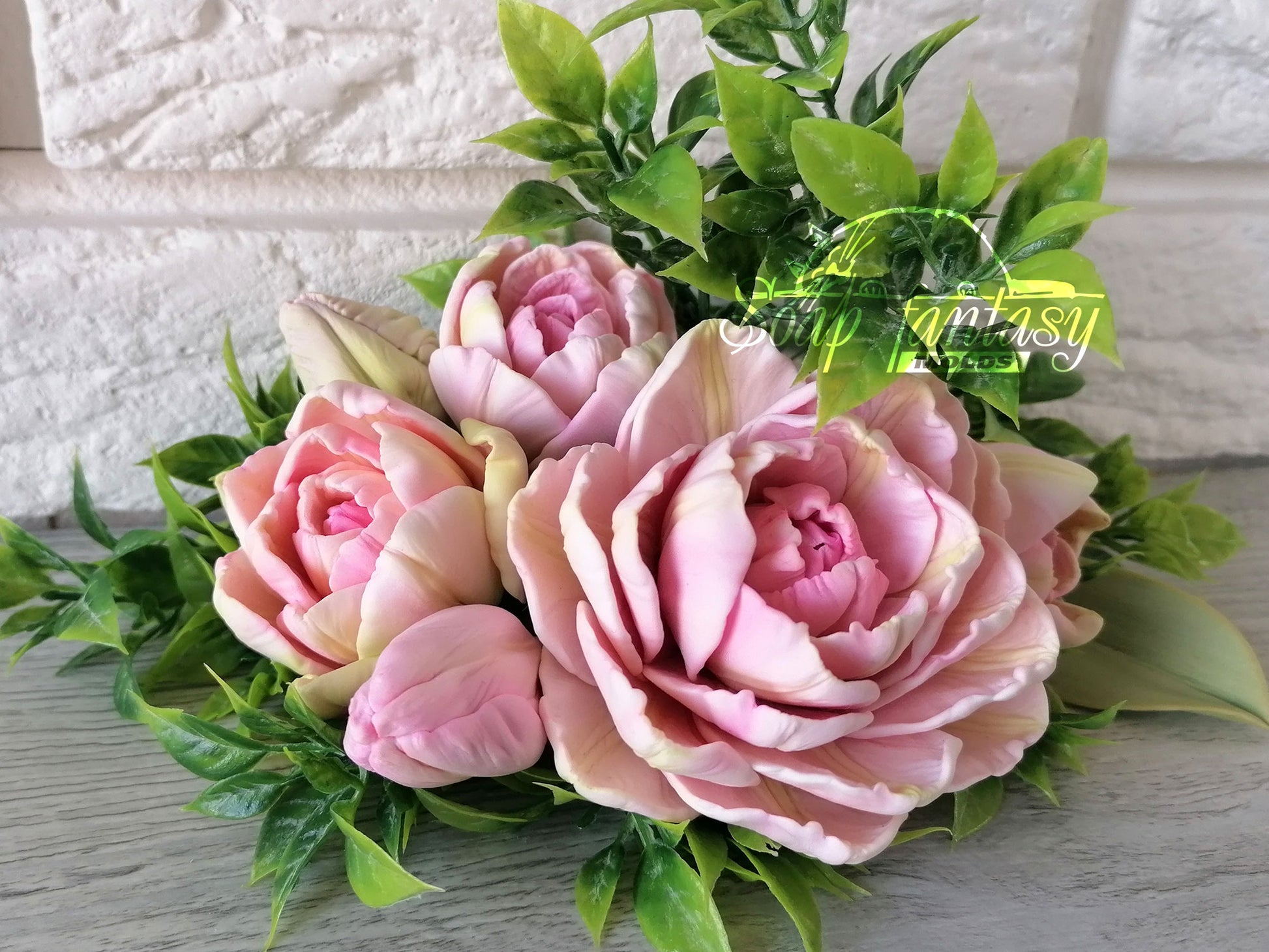 Peony Tulip Custom Silicone Mold Realistic 3D Flower Soap Molds for soap making, Candle Molds for candle making and Resin Molds for Resin Art
