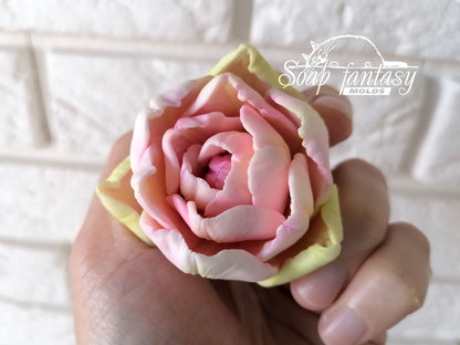 Medium Peony Tulip Custom Silicone Soap Mold