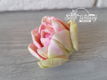 Medium Peony Tulip Custom Silicone Soap Mold