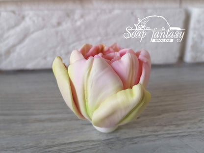Medium Peony Tulip Custom Silicone Soap Mold