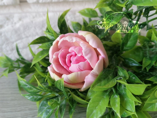 Medium Peony Tulip Custom Silicone Soap Mold