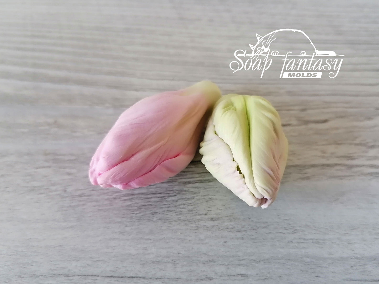 Peony Tulip Buds Custom Silicone Mold 3D Flower Soap Molds, Candle Molds and Resin Molds
