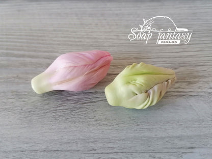 Peony Tulip Buds Custom Silicone Mold 3D Flower Soap Molds, Candle Molds and Resin Molds