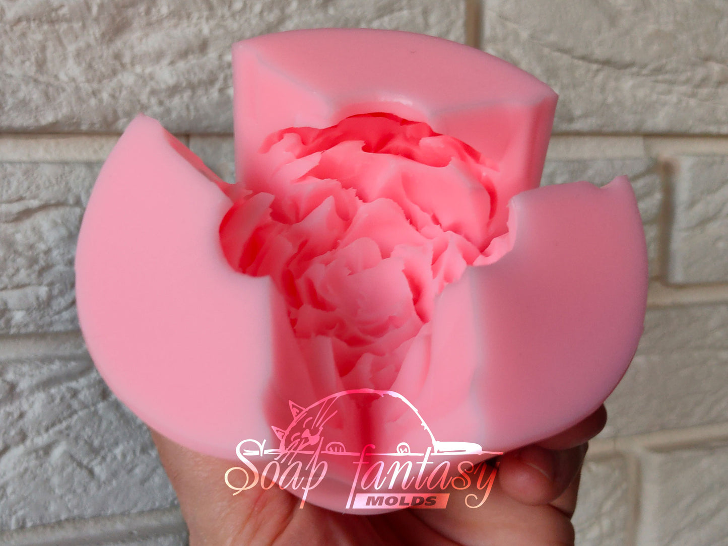 Peony "Pink charme" silicone mold for soap making
