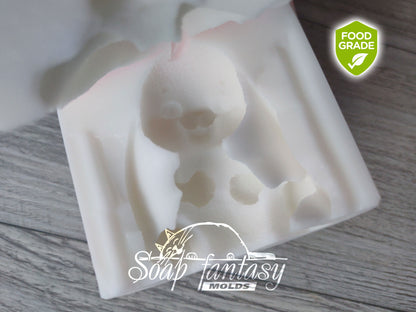 3D Easter Bunny Chocolate Mold, Rabbit Silicone Mold, Food Grade Mold for Chocolate & Fondant
