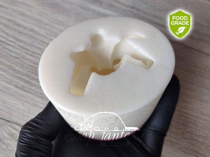 3D Easter Bunny Chocolate Mold, Rabbit Silicone Mold, Food Grade Mold for Chocolate & Fondant