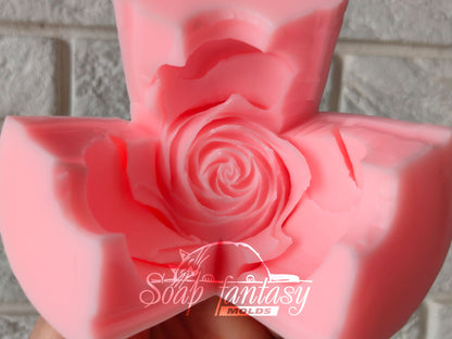 Porcelain rose #3 silicone mold for soap making
