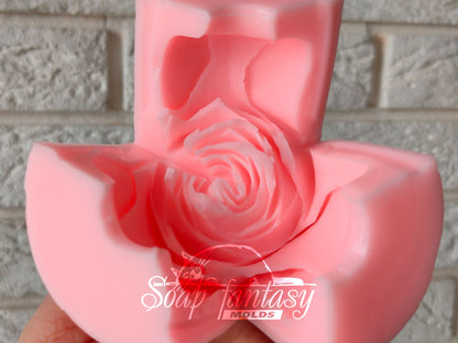 Porcelain rose #4 silicone mold for soap making