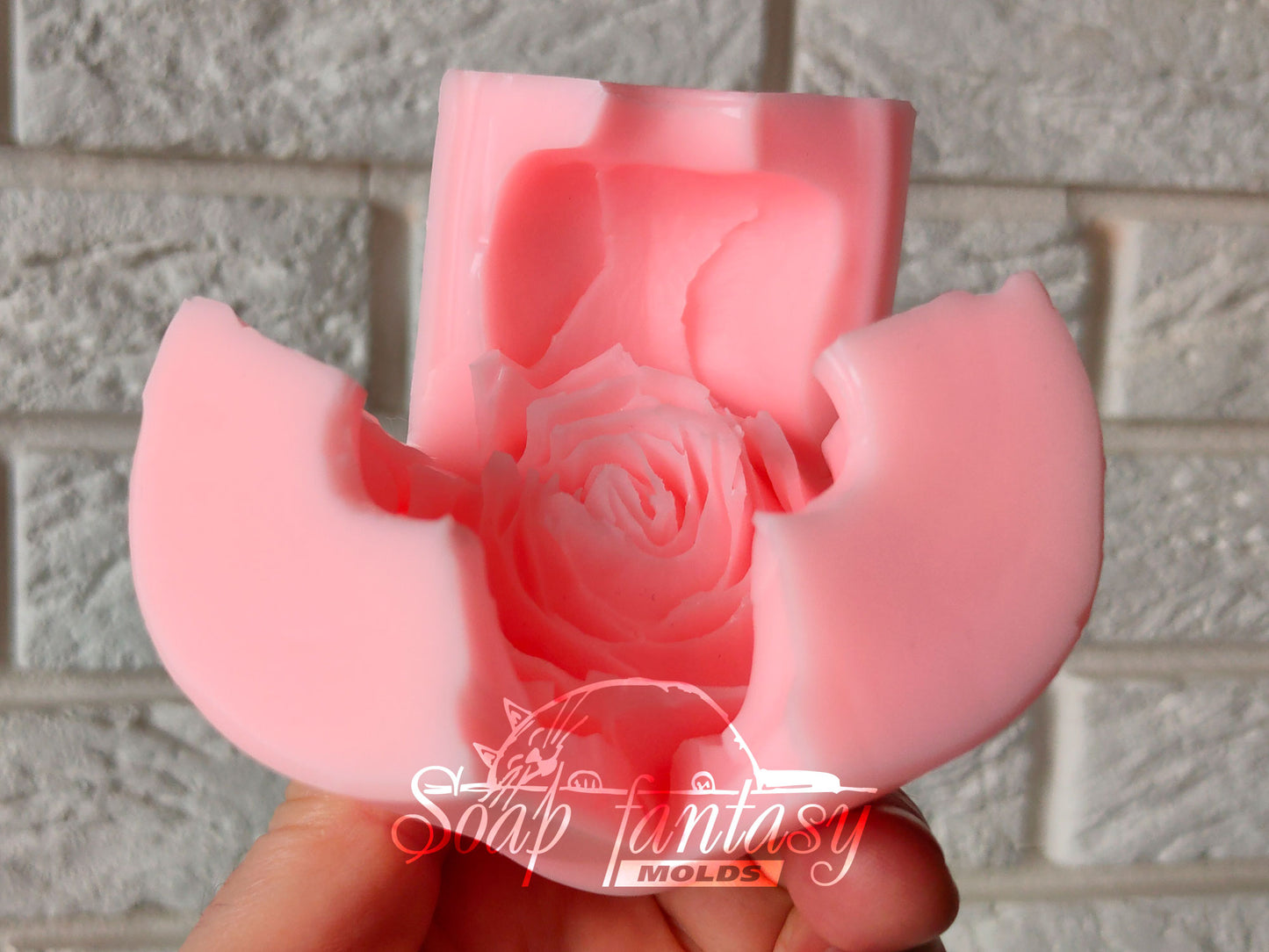 Porcelain rose #4 silicone mold for soap making