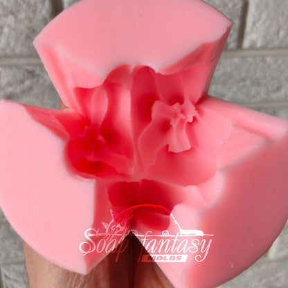 Tulip "Purple prince" triplet silicone mold for soap making