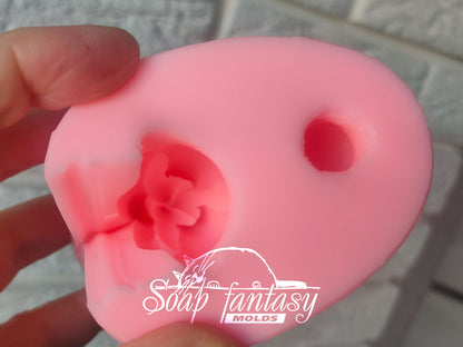 Tulip "Purple prince" buds silicone mold for soap making