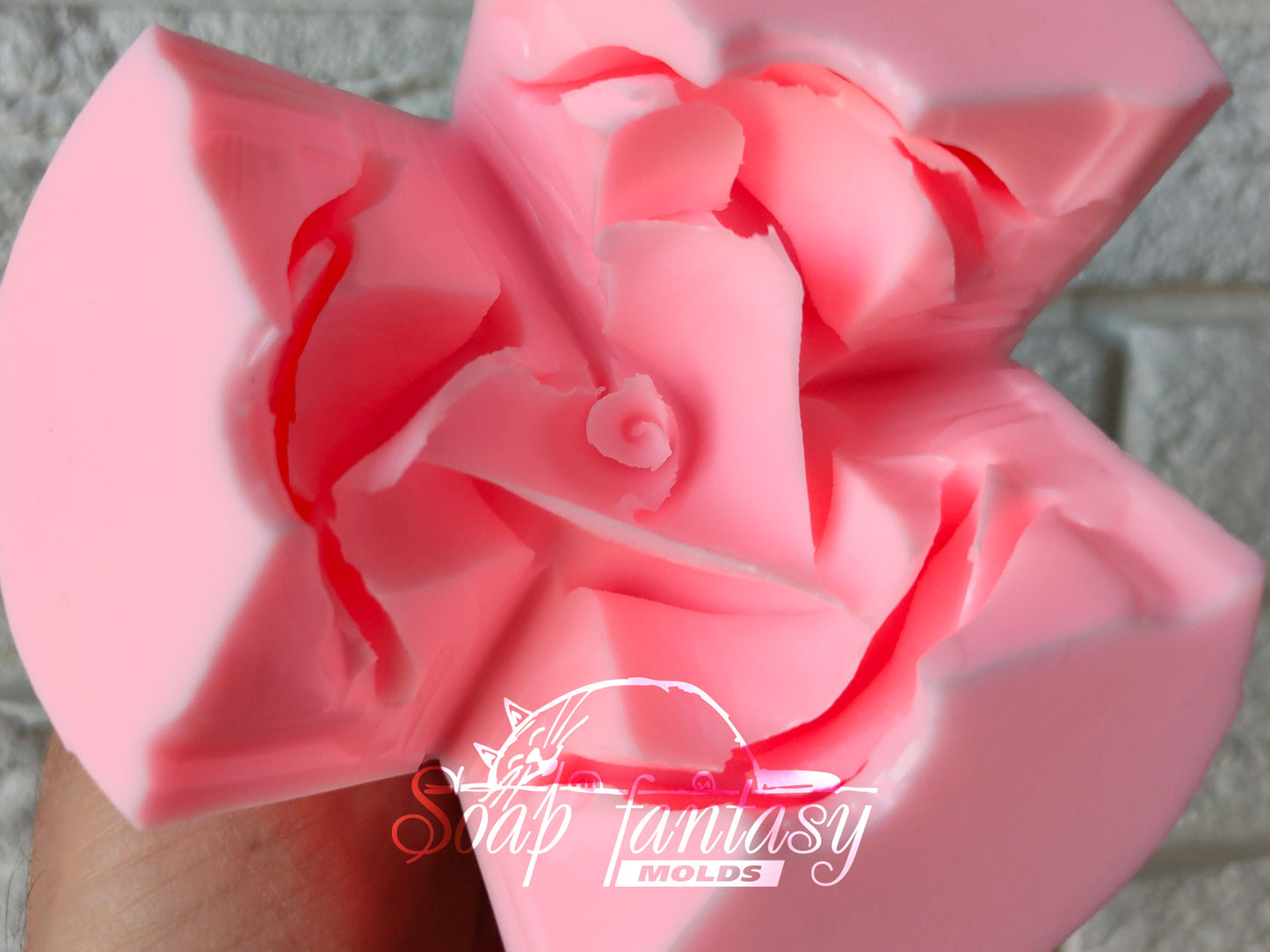 Rose "Red gold" silicone mold for soap making