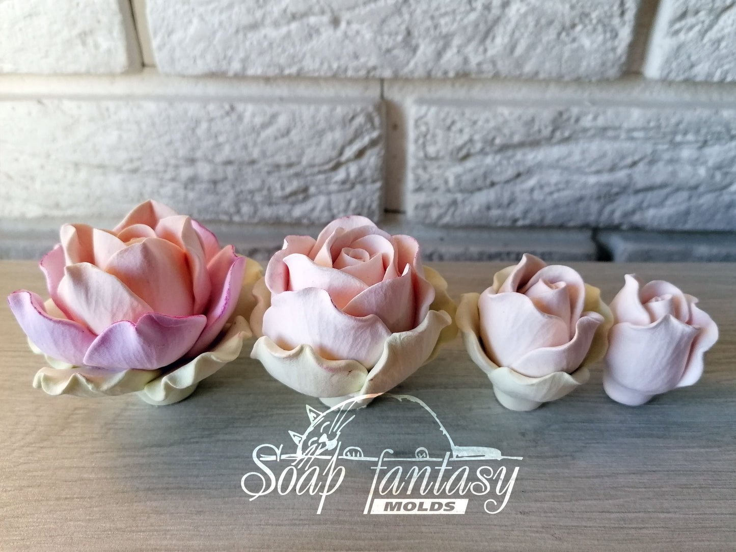 Rose bud "Estelle" silicone mold for soap making