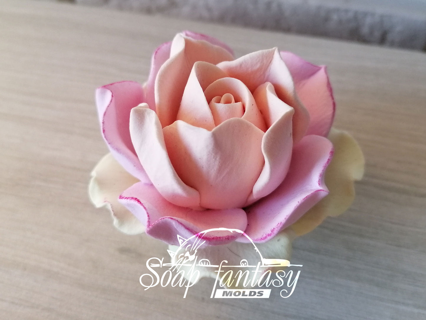 Big rose "Estelle" flower silicone mold (mould) for soap making and candle making