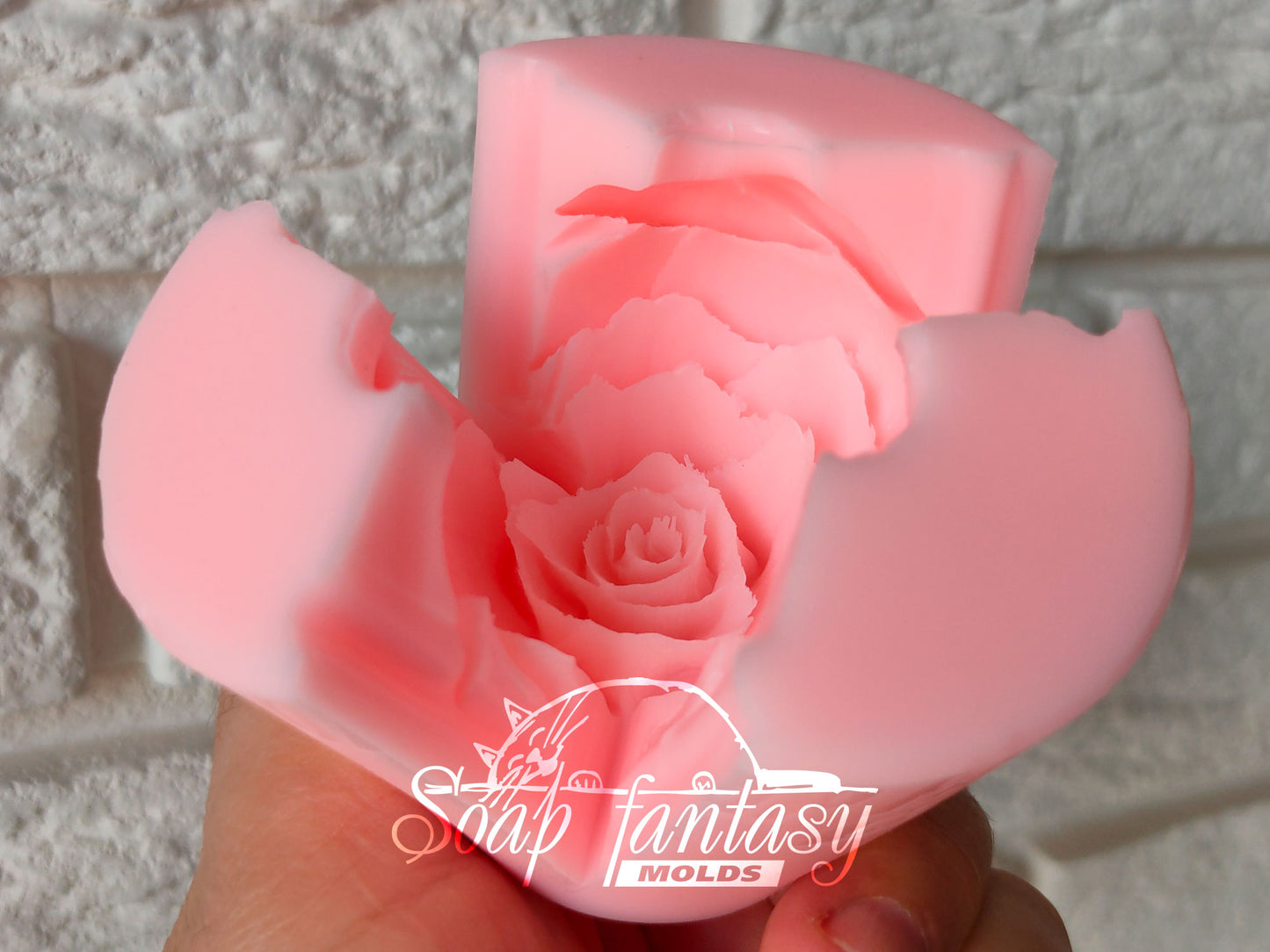 Rose "Iguazu" flower silicone mold for soap making and candle making.