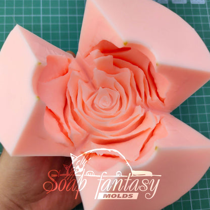 Porcelain rose #1 silicone mold for soap making