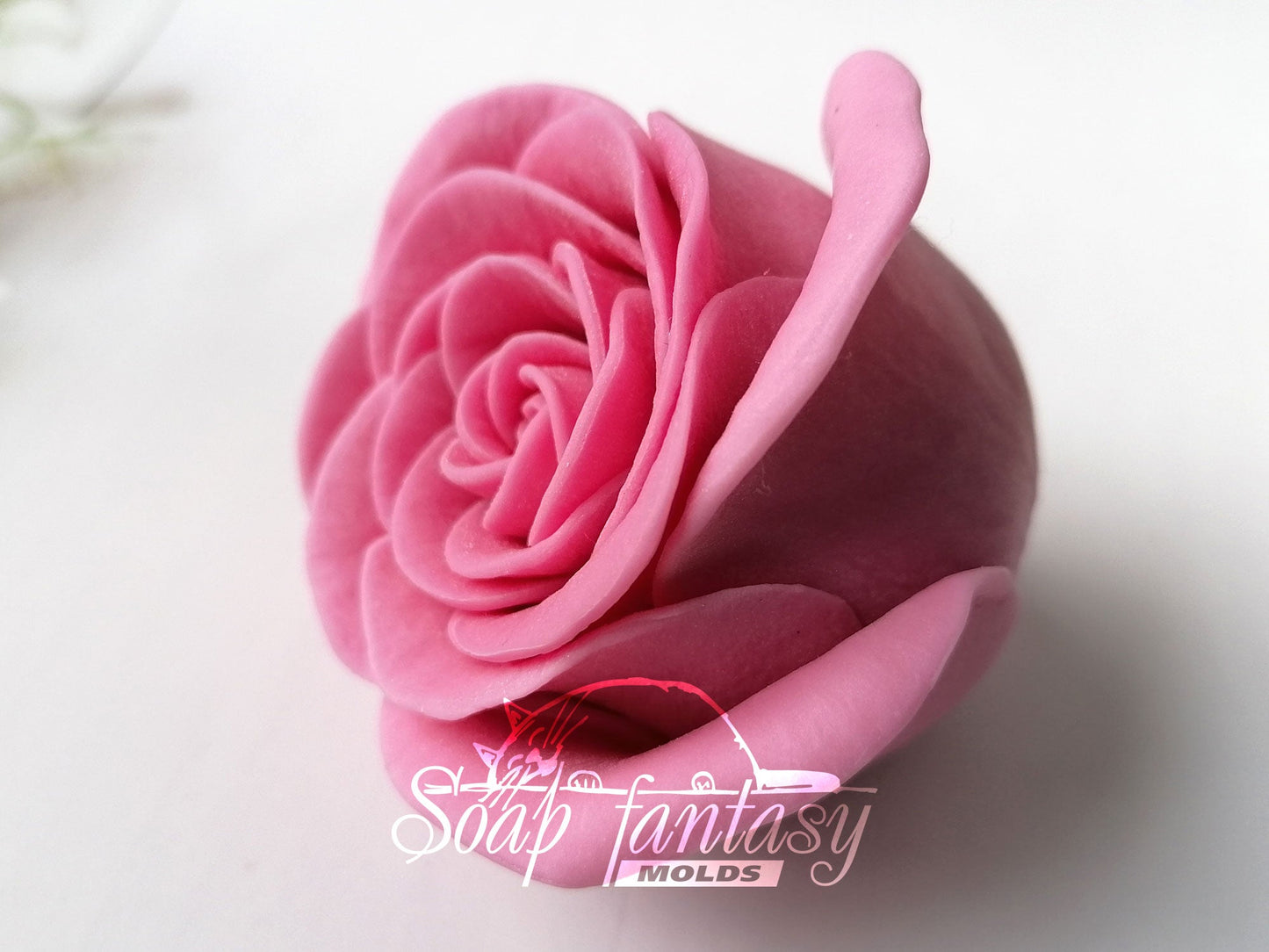 GARAGE SALE >> Porcelain rose #3 silicone mold for soap making