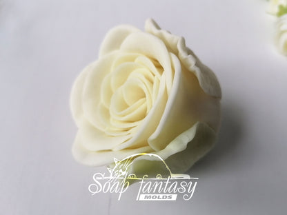 Porcelain rose #4 silicone mold for soap making