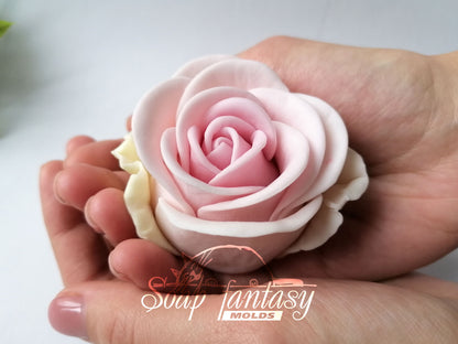 Porcelain rose #5 silicone mold for soap making