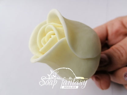 Porcelain rose #6 silicone mold for soap making