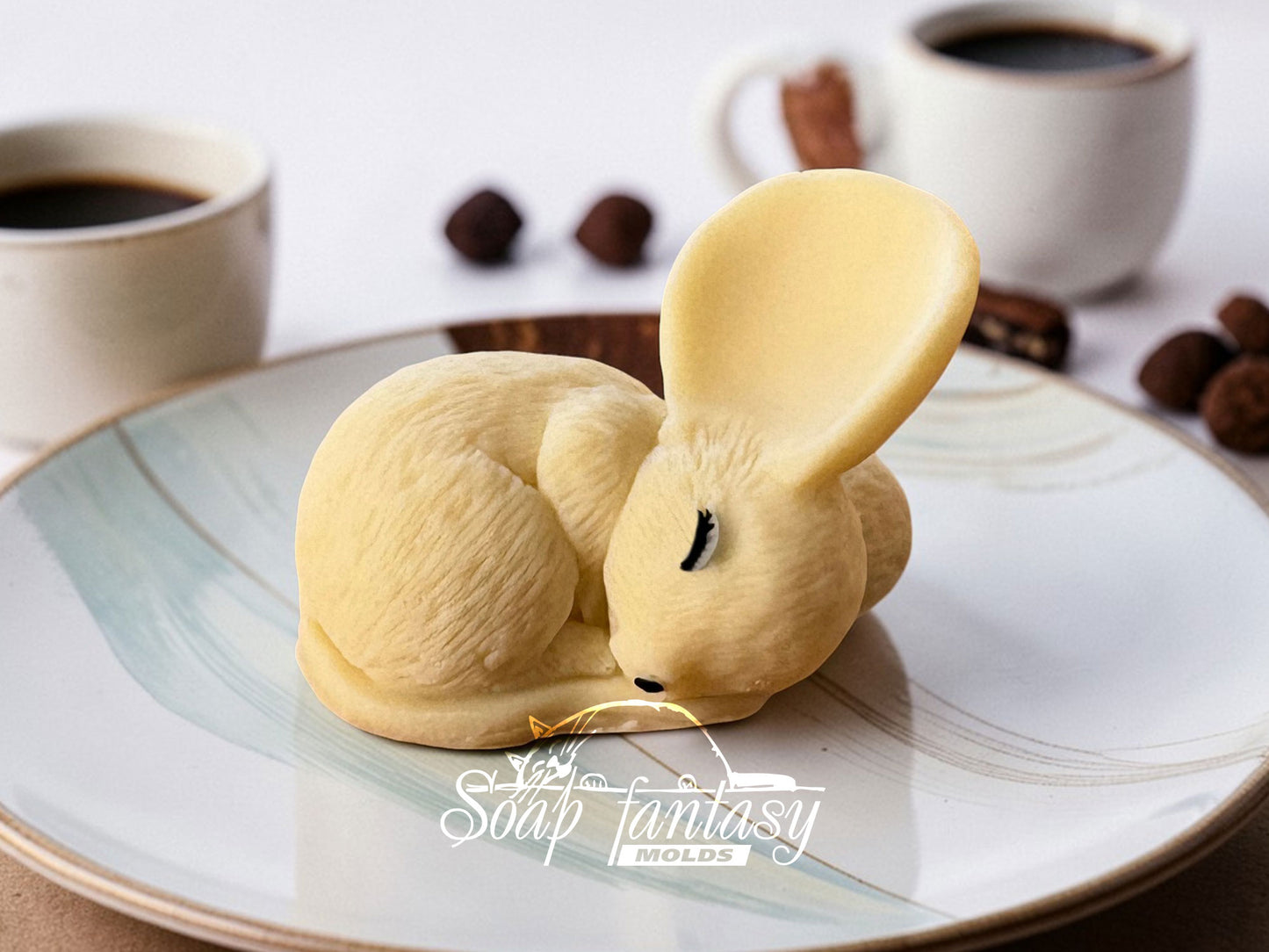 Food grade silicone 3D mold for Chocolate, Marshmallow, Candy & Fondant - Sleeping Tiny Mouse - Small Dessert Mold
