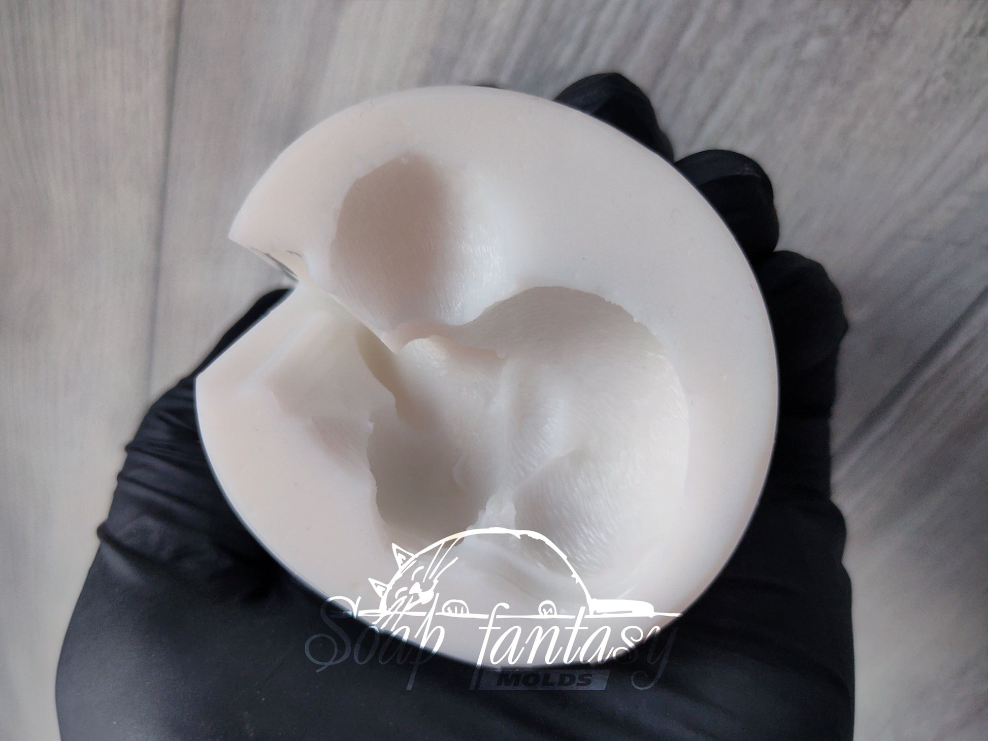 Food grade silicone 3D mold for Chocolate, Marshmallow, Candy & Fondant - Sleeping Tiny Mouse - Small Dessert Mold