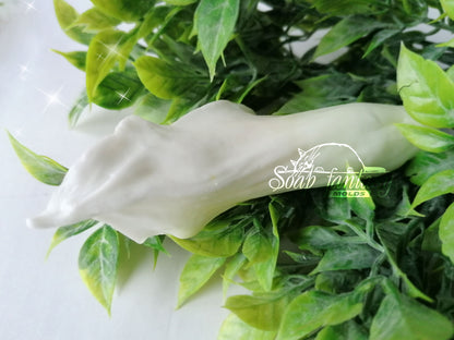 Calla Snowland lily bud flower silicone mold for soap making