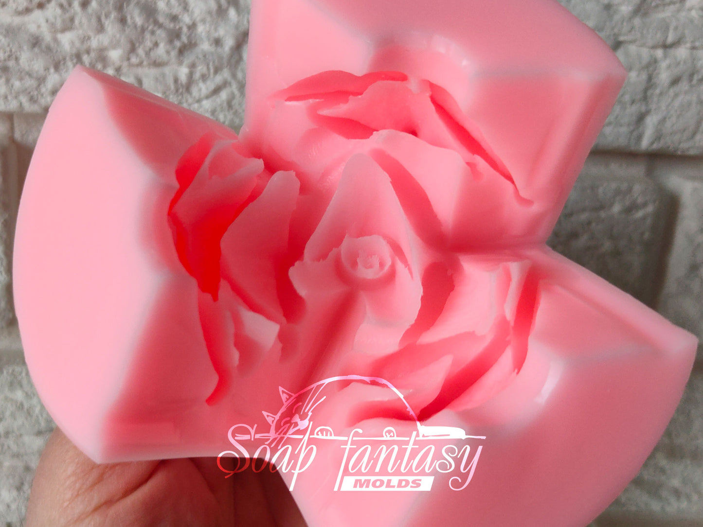 Rose "Stacy" silicone mold for soap making